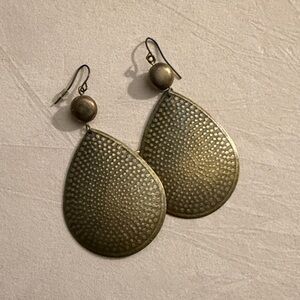 Gold/ Brass Teardrop Earrings